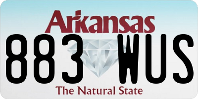 AR license plate 883WUS