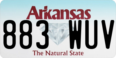 AR license plate 883WUV