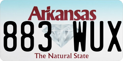 AR license plate 883WUX