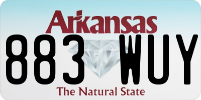 AR license plate 883WUY