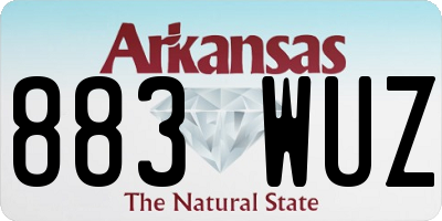 AR license plate 883WUZ