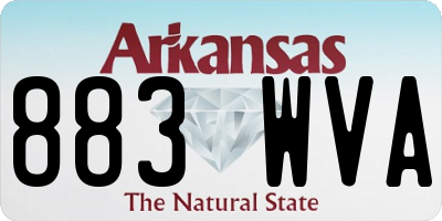 AR license plate 883WVA