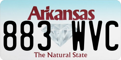 AR license plate 883WVC
