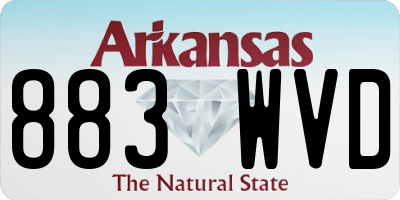 AR license plate 883WVD
