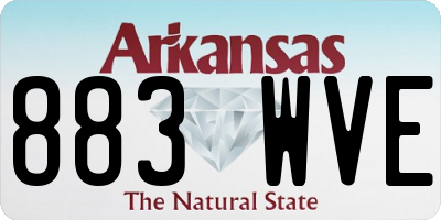 AR license plate 883WVE