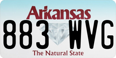 AR license plate 883WVG