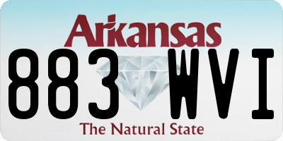 AR license plate 883WVI