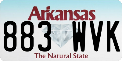 AR license plate 883WVK