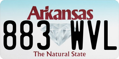 AR license plate 883WVL