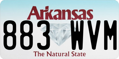 AR license plate 883WVM