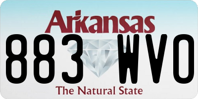 AR license plate 883WVO