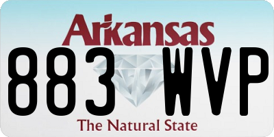AR license plate 883WVP