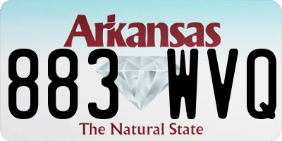 AR license plate 883WVQ