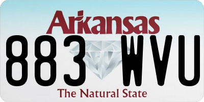 AR license plate 883WVU