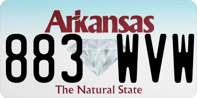 AR license plate 883WVW