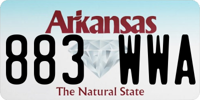 AR license plate 883WWA