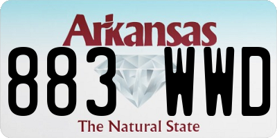 AR license plate 883WWD