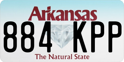 AR license plate 884KPP