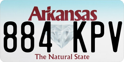 AR license plate 884KPV