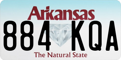 AR license plate 884KQA