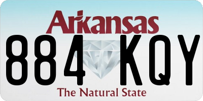 AR license plate 884KQY