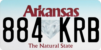 AR license plate 884KRB