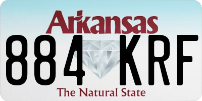 AR license plate 884KRF
