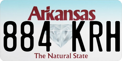 AR license plate 884KRH