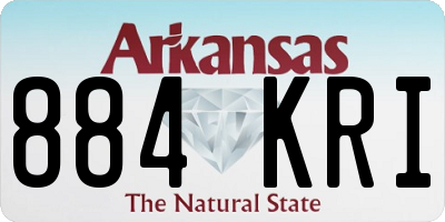 AR license plate 884KRI