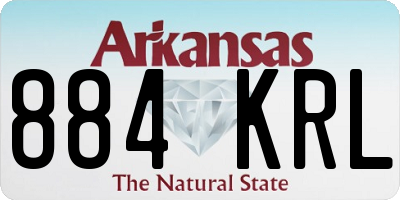 AR license plate 884KRL
