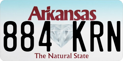 AR license plate 884KRN