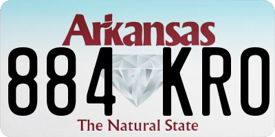 AR license plate 884KRO