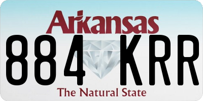 AR license plate 884KRR