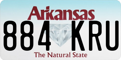 AR license plate 884KRU