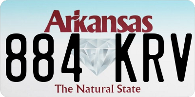 AR license plate 884KRV