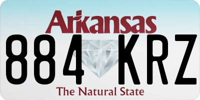 AR license plate 884KRZ