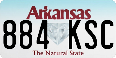 AR license plate 884KSC