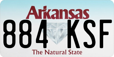 AR license plate 884KSF