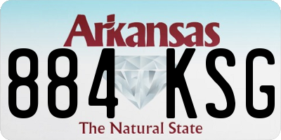 AR license plate 884KSG