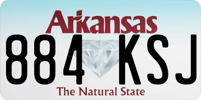AR license plate 884KSJ