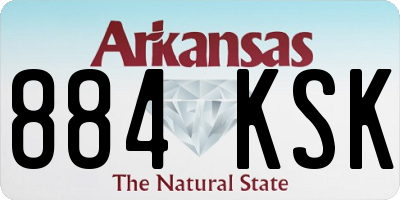 AR license plate 884KSK