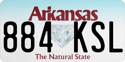AR license plate 884KSL