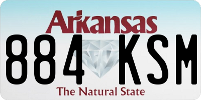 AR license plate 884KSM