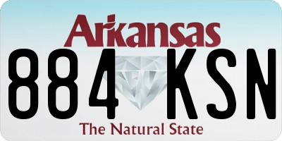 AR license plate 884KSN