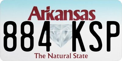 AR license plate 884KSP