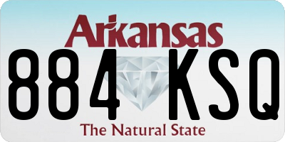 AR license plate 884KSQ