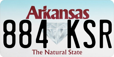 AR license plate 884KSR