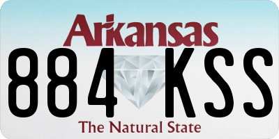 AR license plate 884KSS