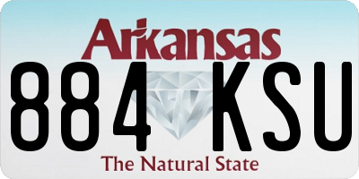 AR license plate 884KSU