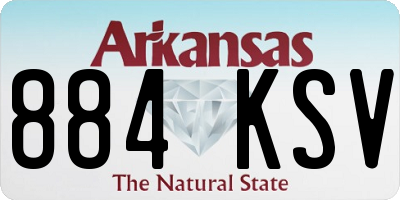 AR license plate 884KSV